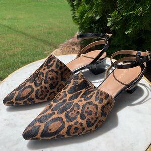 Calvin Klein Ginetta Strappy Mules - Leopard